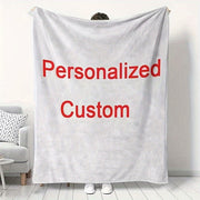 Personalized Digital Flannel Fleece Blanket for Girls Boys Adults Soft Warm Throw for Bed Sofa Camping Travel