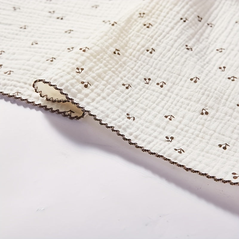 Baby Shower Bath Towel Large Floral Foliage Design for Girls and Boys