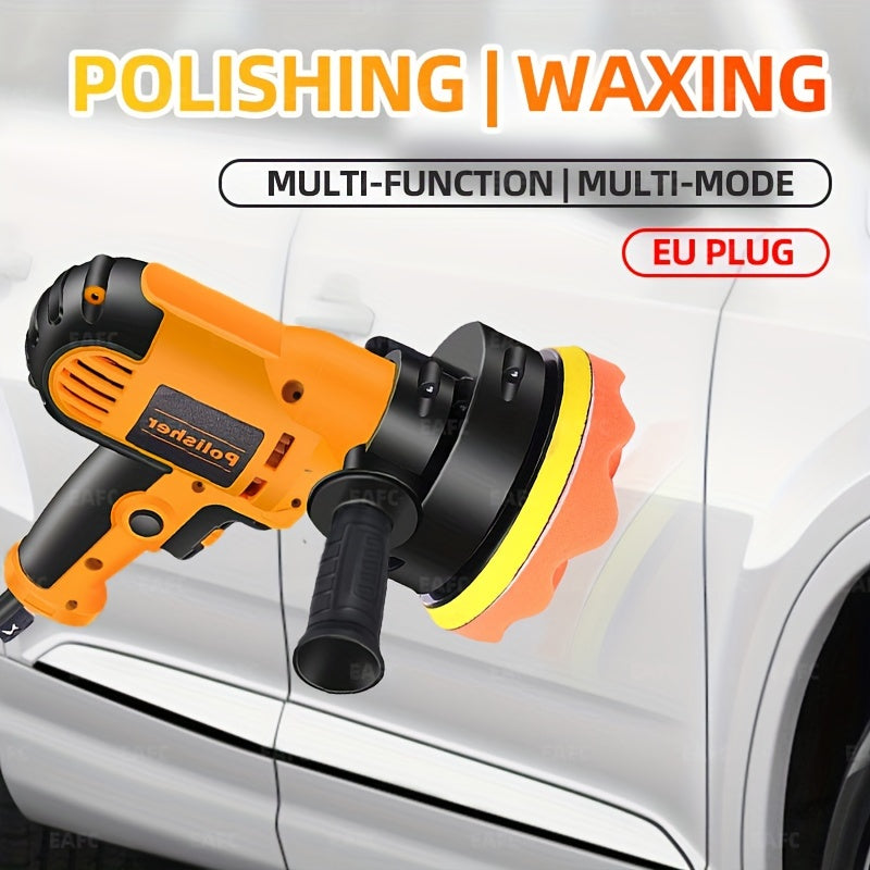 Mini Car Polisher Electric 220V EU Plug Adjustable Power for Car Waxing and Detailing