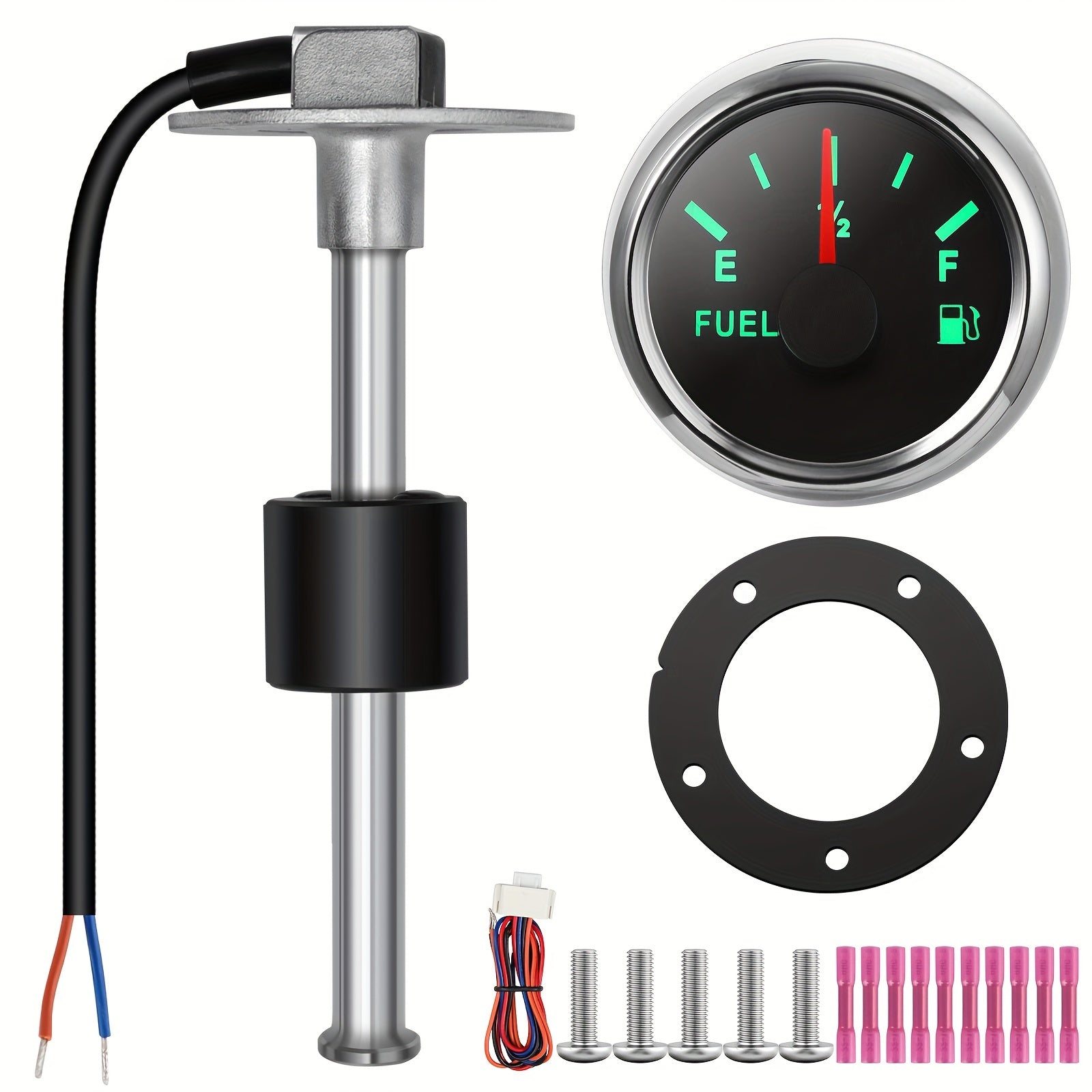 Kit de sensor de nivel de combustible para coche, conjunto de bomba con medidor de metal duradero para autocaravanas, taxis, yates y vehículos todoterreno