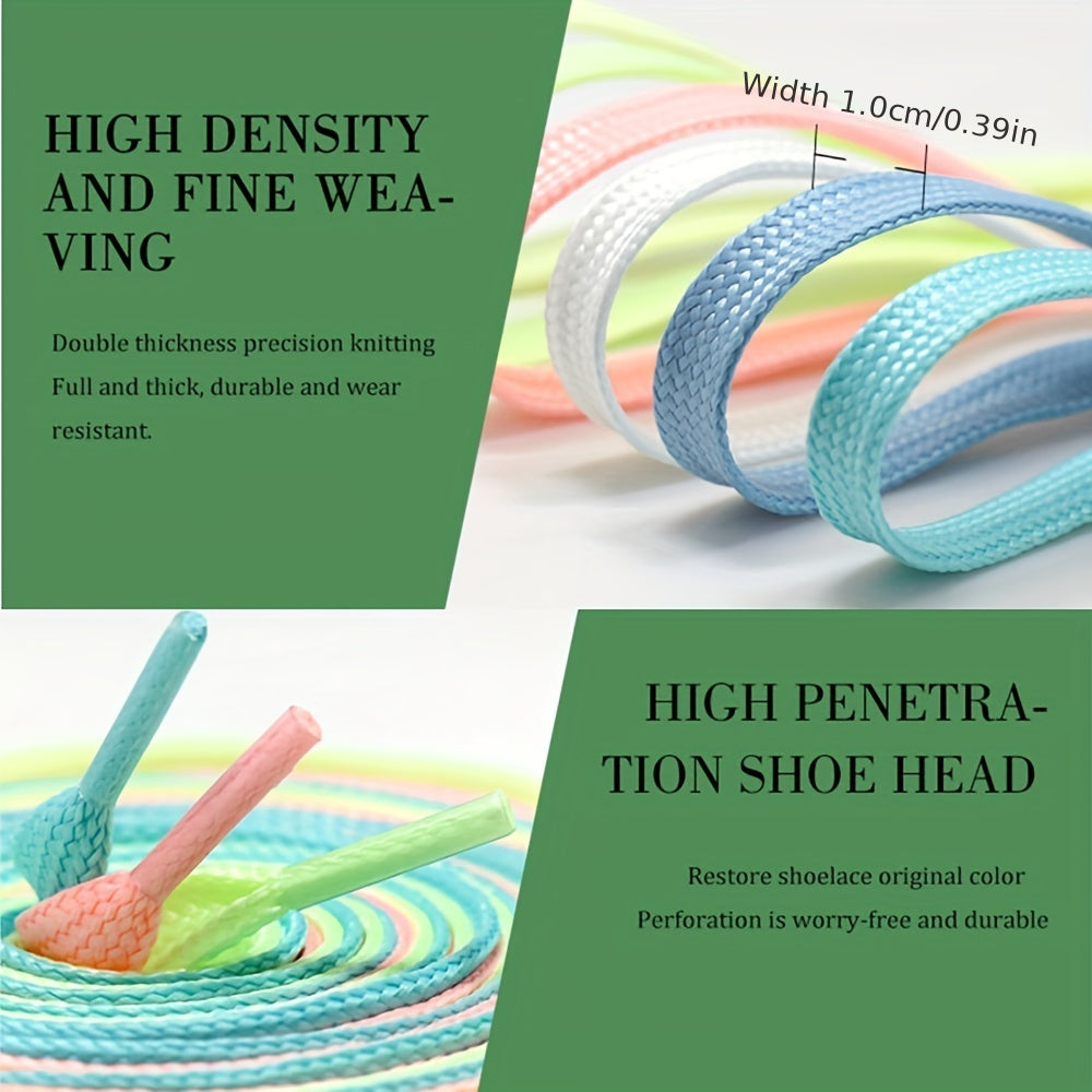 Glow-in-the-Dark Reflective Shoelaces for Men and Women Polyester Casual