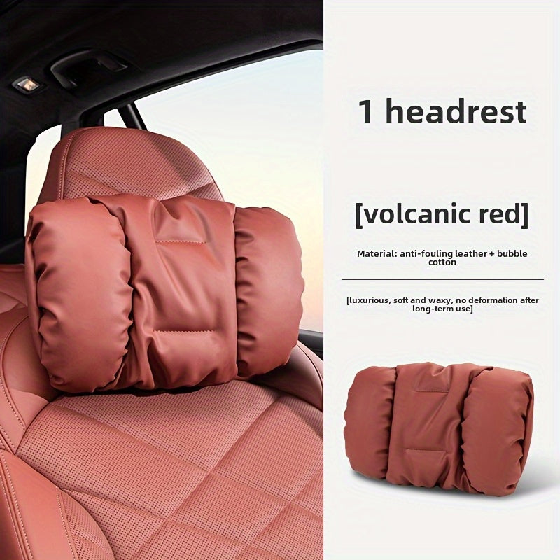 Car Headrest and Lumbar Pillow Ergonomic Foam Cushion for SUV Truck Back Support