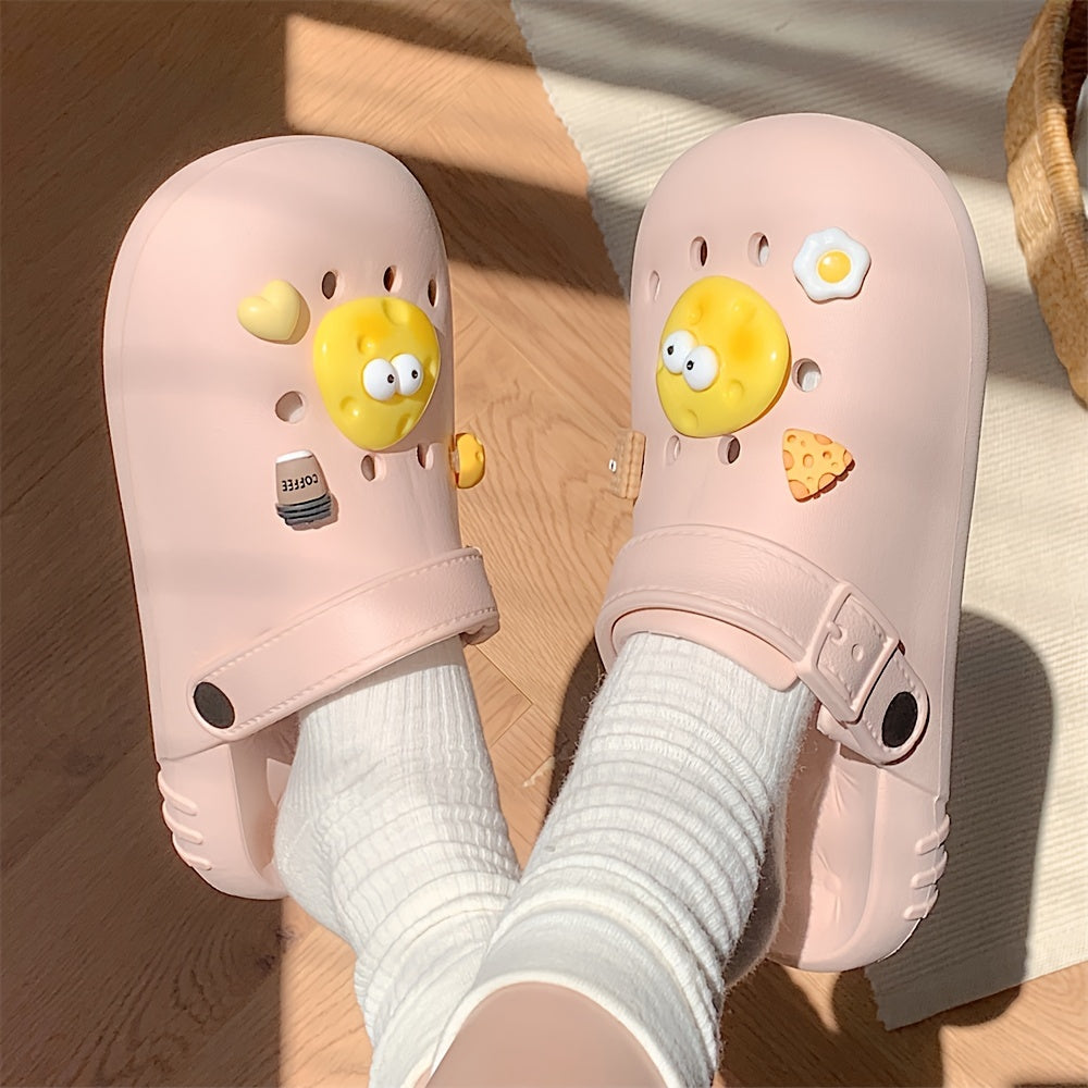 Women's Cartoon Diy Clogs Lightweight Non-slip Summer Garden Shoes