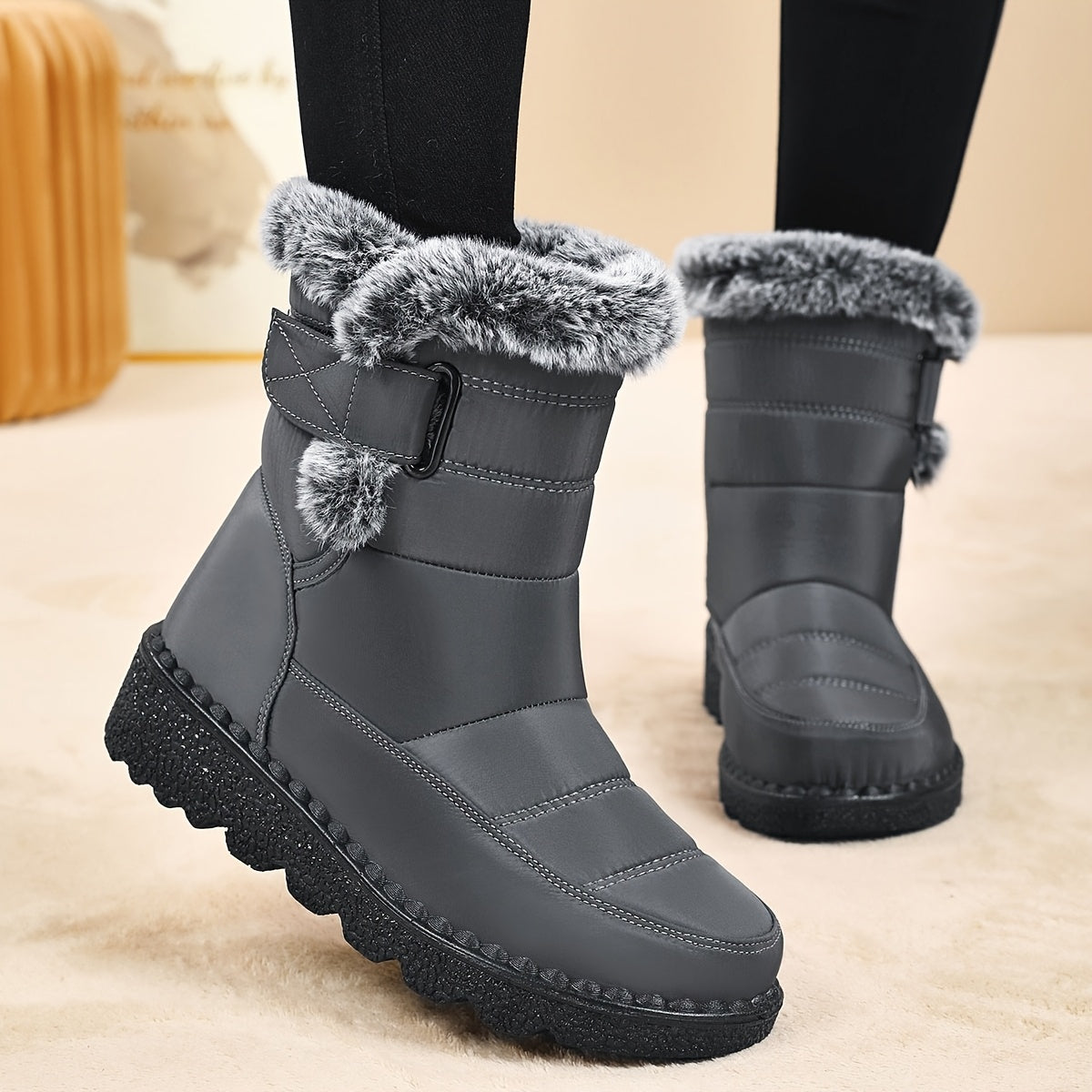 Women's Velvet Warm Snow Boots with Soft Lined for Winter Seasons