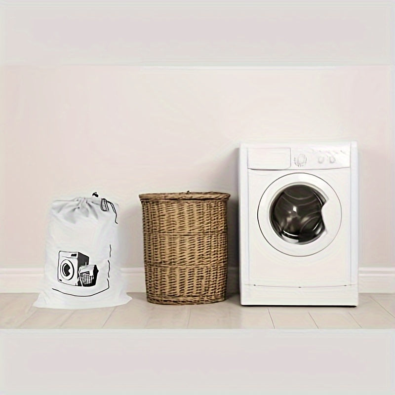 Cotton Laundry Bag 44.96x65.02cm Drawstring Reusable Hamper Liner