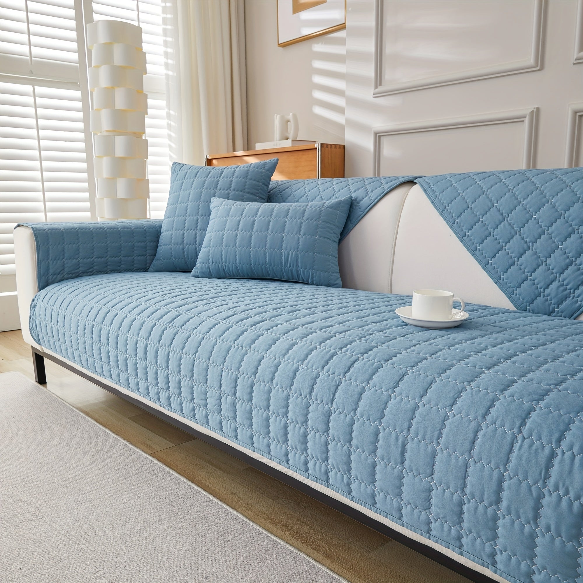 Квилтированный противоскользящий чехол для дивана для домашнего декора