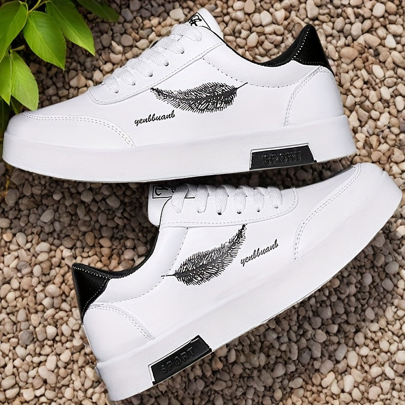 Zapatos casuales de skate para hombre, sin deslizamiento, resistentes al desgaste, con cordones, para estilo callejero