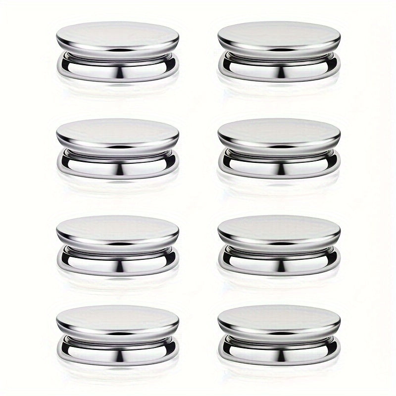 Set of 8 Electroplated Alloy Brooch Pins for Hijab with Magnetic Closure Modern Design