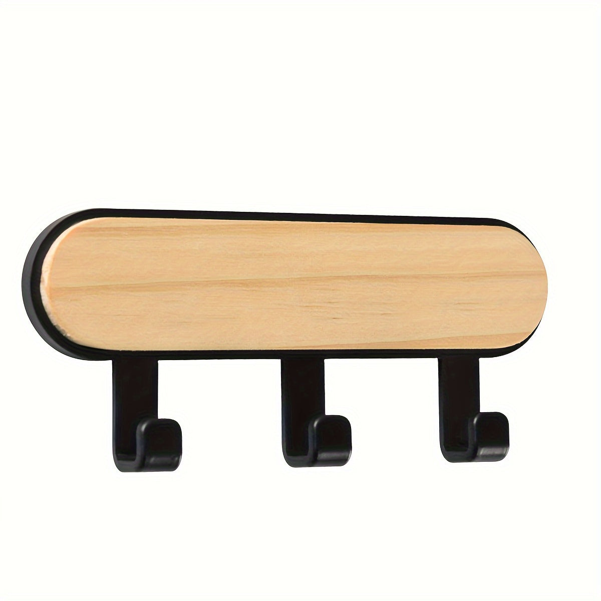Gancho adhesivo de madera maciza para hogar, cocina, ventana, 1 paquete