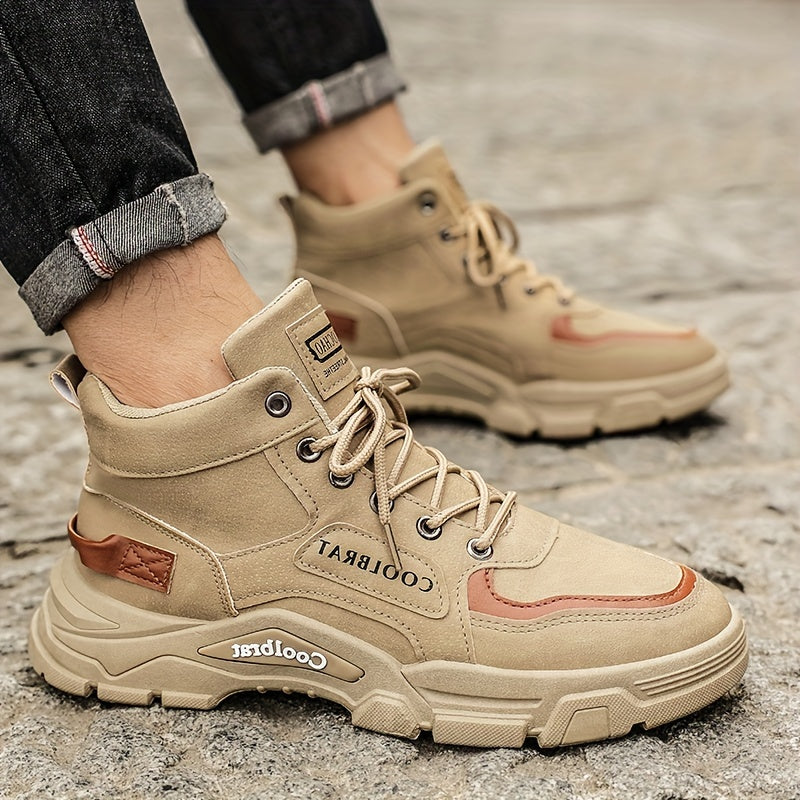 Мужские ботинки на шнуровке по щиколотке, прочные, дышащие, повседневные, для осени, весны и зимы