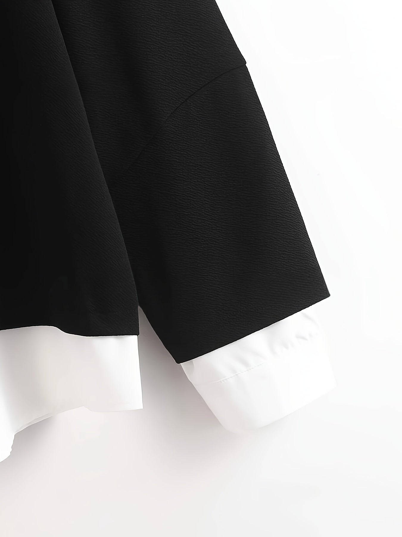 Rang blokli svitshot, yelka bilan, uzun qoʻl, polyester aralashma, kuz-qish