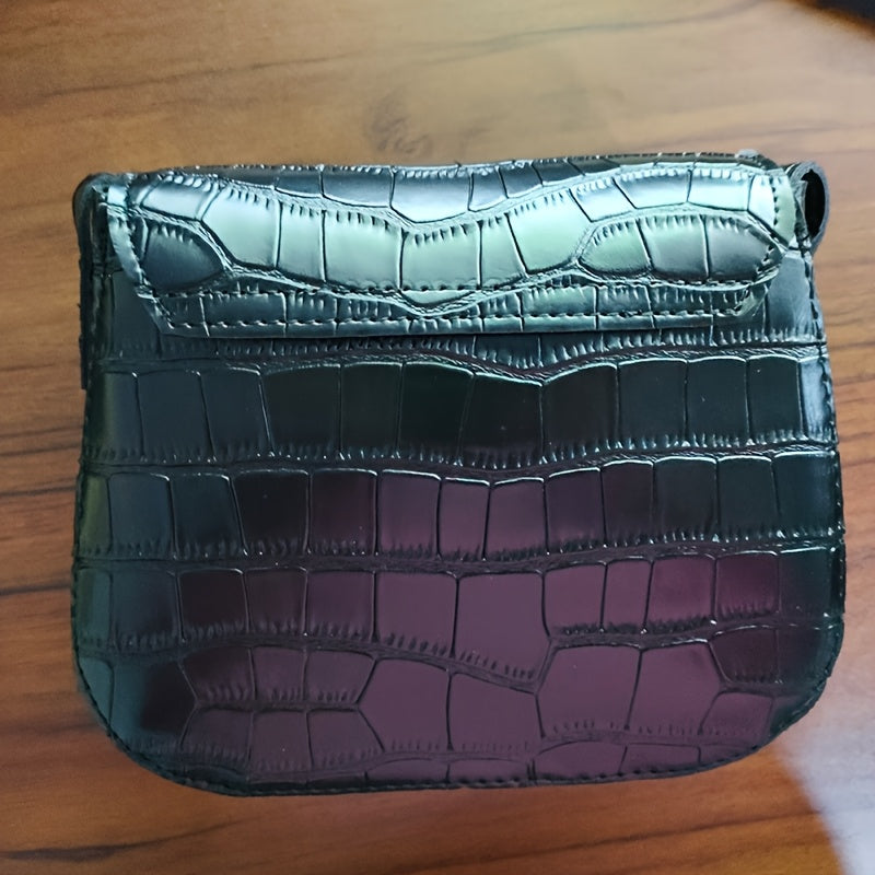 Black Mini Square Bag Crossbody Shoulder Bag Fashion Small PU Bag