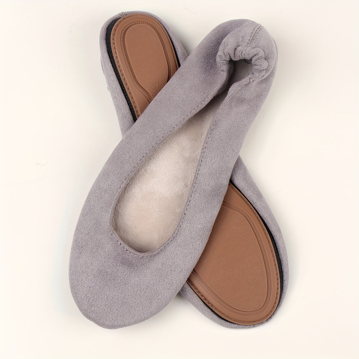 Women's Beige Cloth Casual Foldable Lightweight Dance Shoes Red Blue Gray