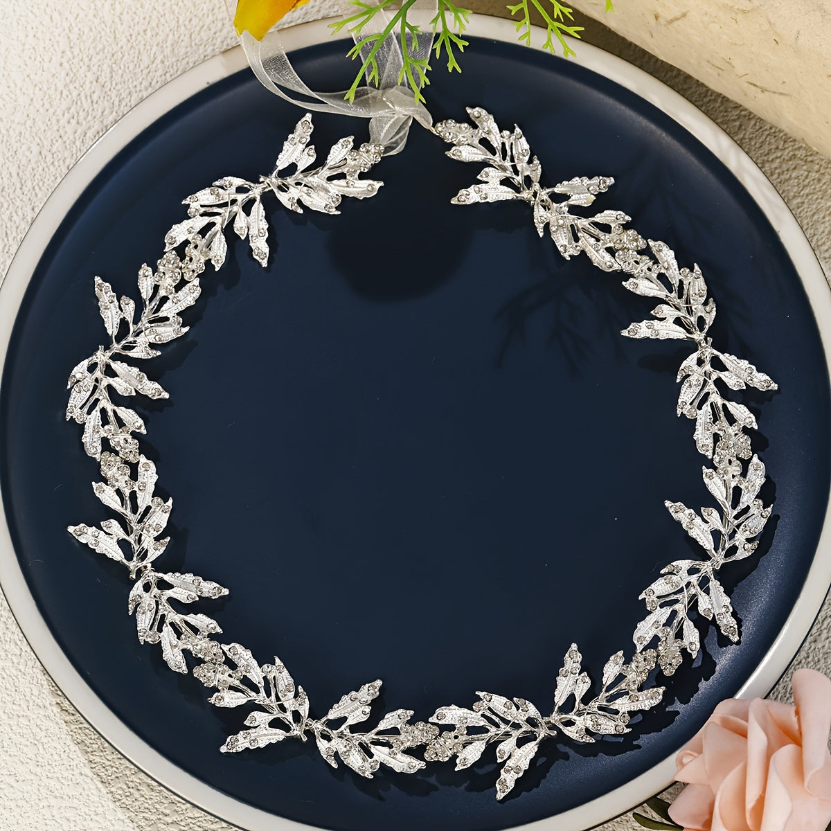 Handmade Leaf Bridal Belt Waist Chain Sash with Rhinestone Embellishments for Wedding Dresses