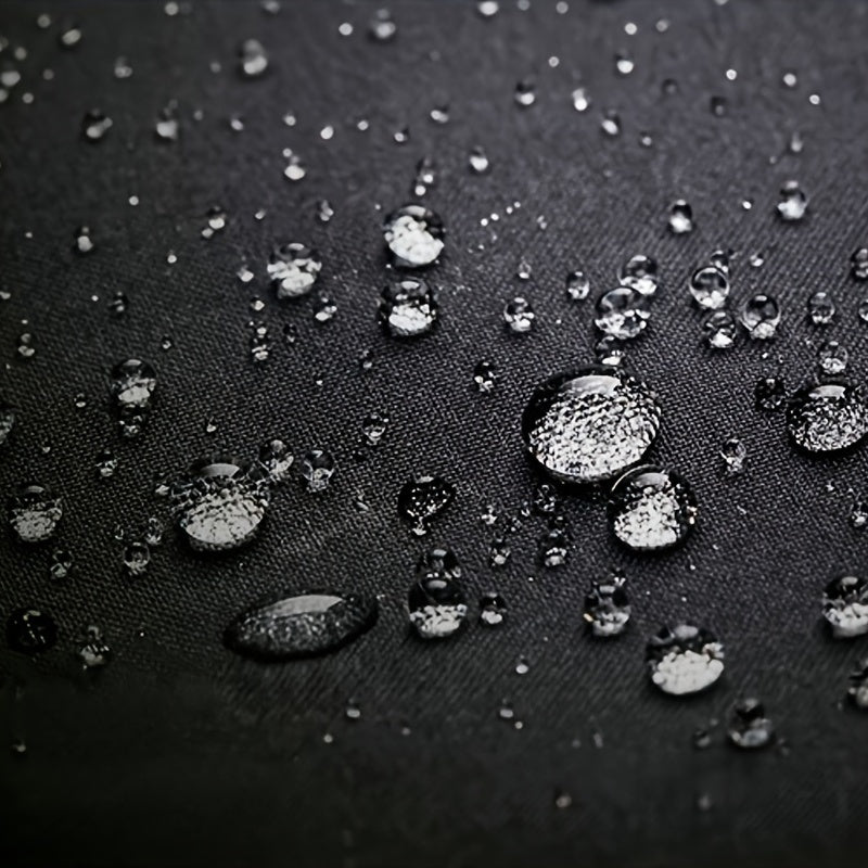 Windproof Sun Umbrella 8 Ribs Iron Frame UV Protection Foldable Black