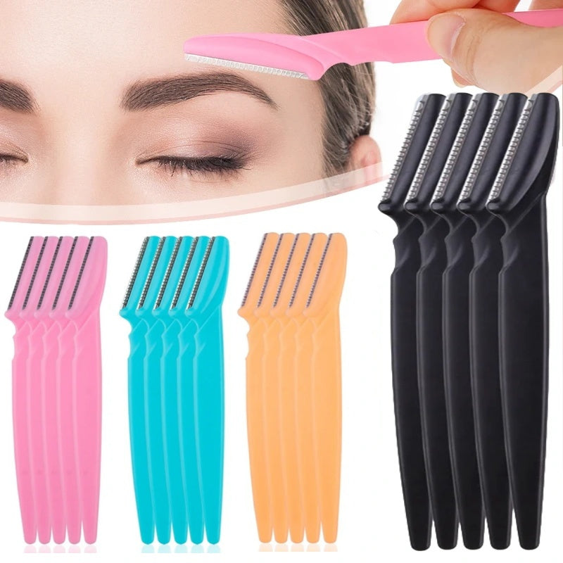 Unisex aniqlikdagi qoshlar uchun raso va sochlarni olib tashlash uchun kesish asbobi 20 dona Bej