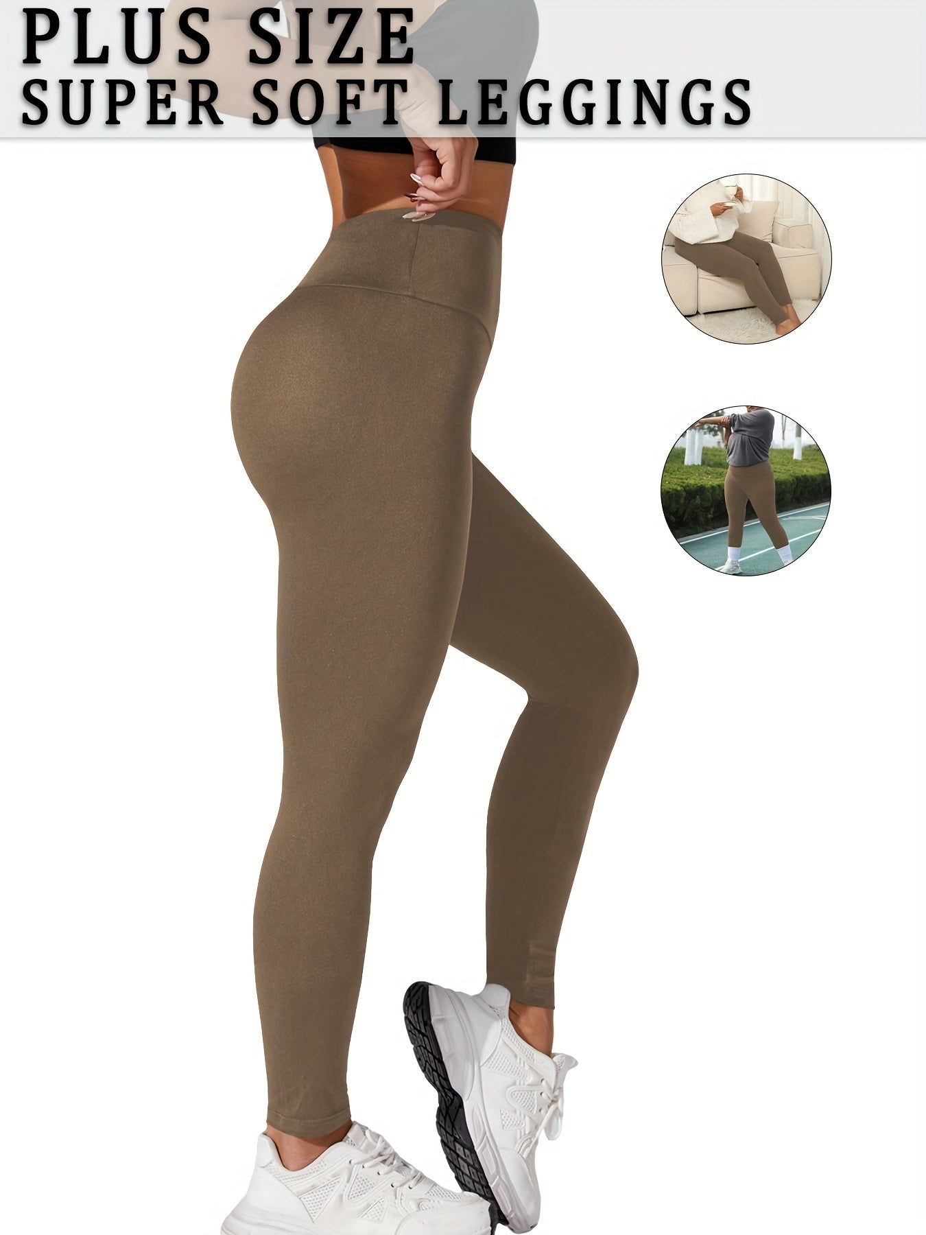 Plus Size Women's High Waist Yoga Leggings Bright Green Tummy Control Stretchy Workout Pants