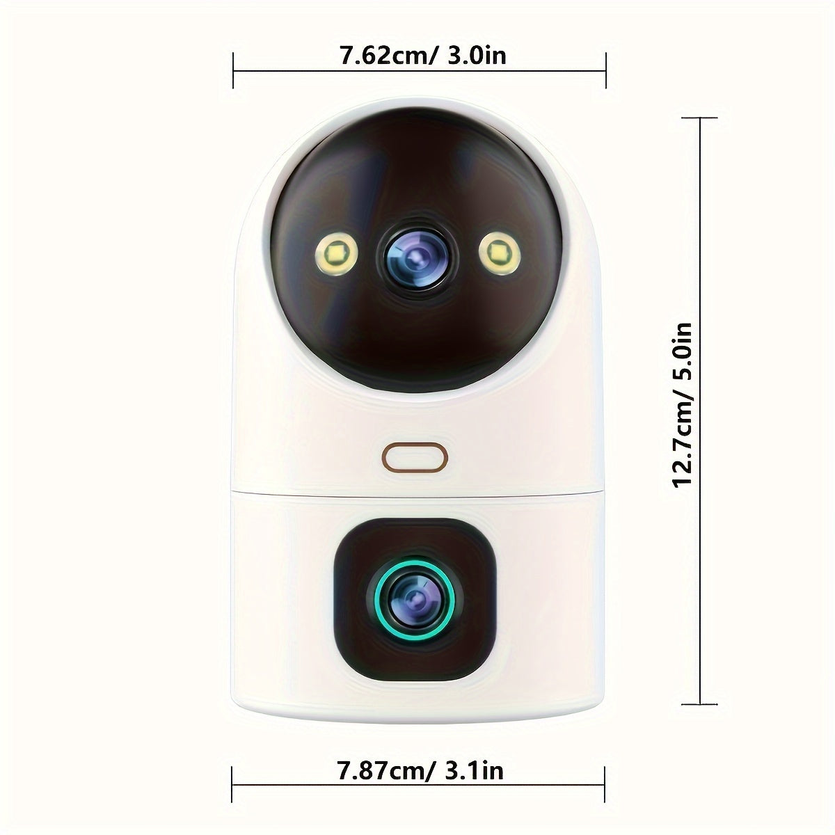 2K HD Dual-Screen WiFi Security Camera with Night Vision and Audio Monitoring
