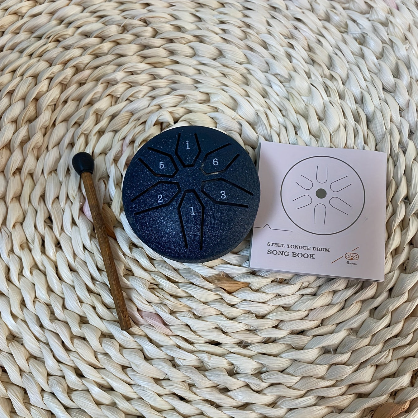 Steel Tongue Drum 6 Notes for Meditation Yoga Camping with Relaxing Sound