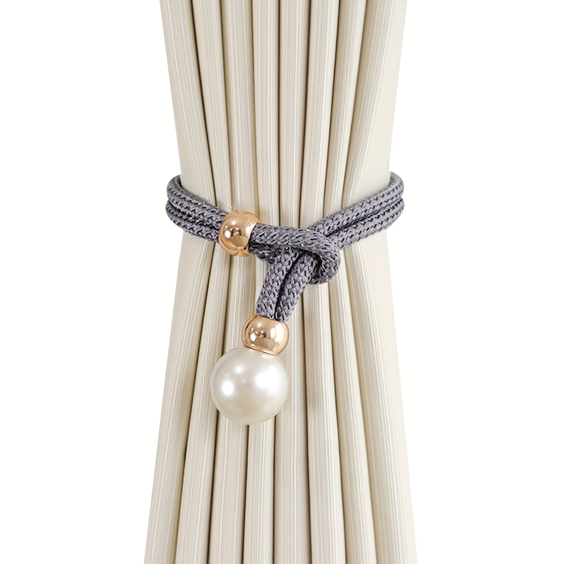 Set of 2 Pearl Decorative Curtain Buckles Adjustable Elegant Room Decor