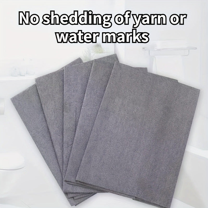 5-Pack Microfiber Glass Cleaning Cloths Woven Absorbent Lint-Free for Windows Mirrors Kitchen Outdoor