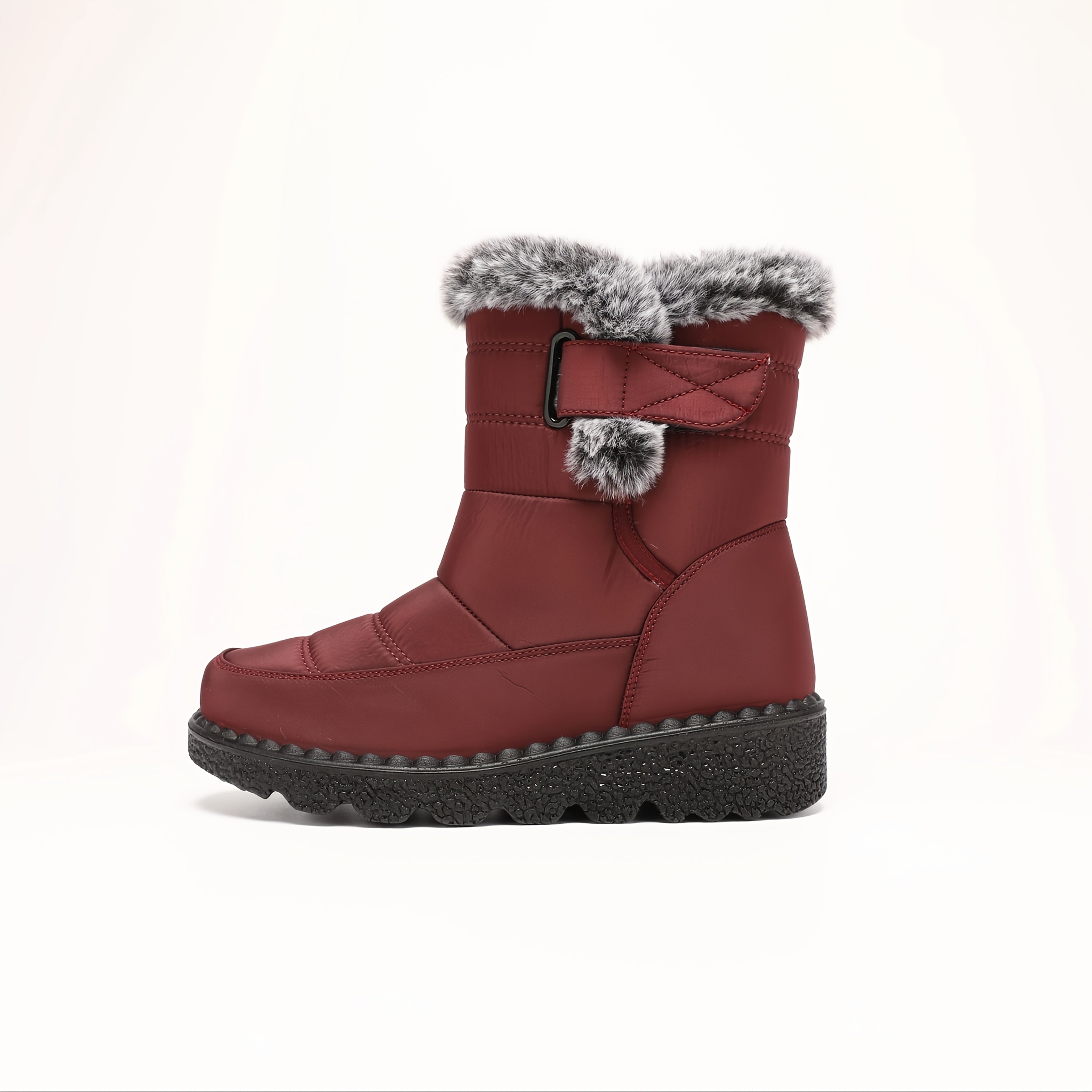 Women's All-Season Slip-On Boots Cushioned Sole Navy Blue Winter Shoes