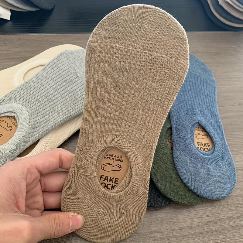 Men's Summer Short Socks 7 Pairs Breathable Sweat-Absorbing Non-Slip Boat Socks