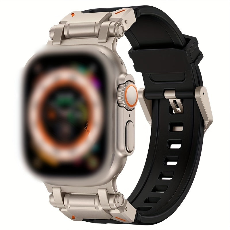 Breathable Silicone Watch Strap for Apple Watch Series 1-9 42mm 44mm 45mm 49mm Stylish Couples Accessory