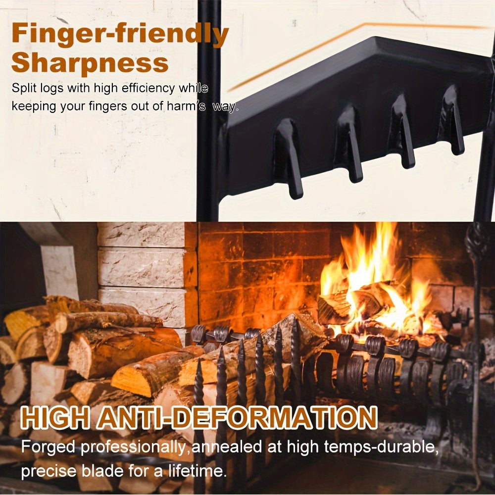 Portable Manual Wood Splitter Cast Iron Firewood Camping BBQ Outdoor Use