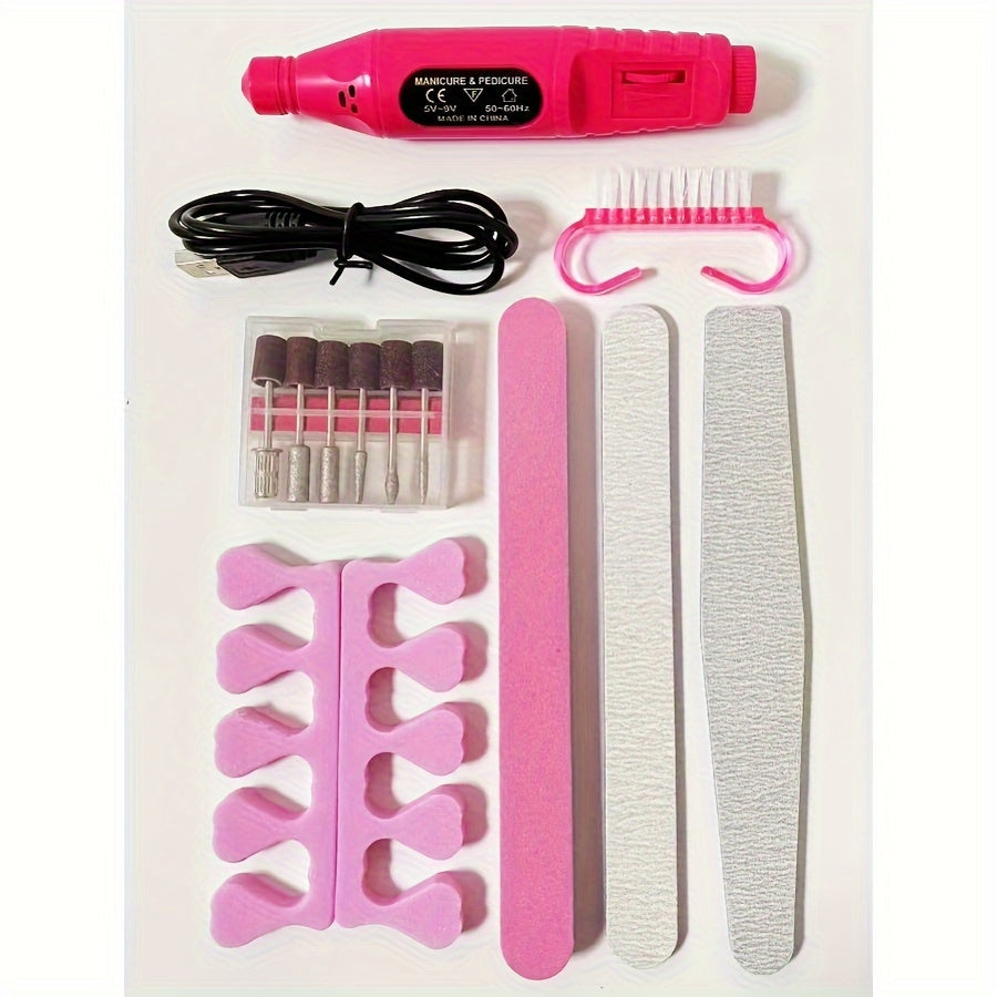Electric Nail Drill UV LED Lamp Manicure Kit for Beginners 54W