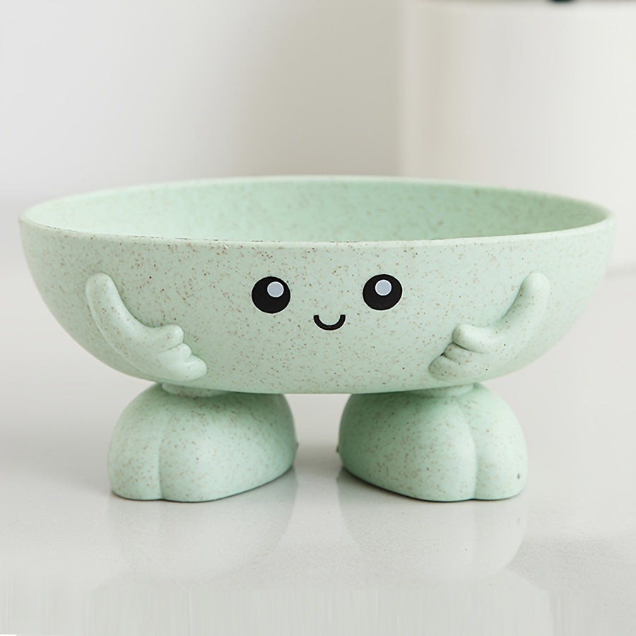 Plastic Cartoon Soap Dish with Drainage for Bathroom Multifunctional Storage