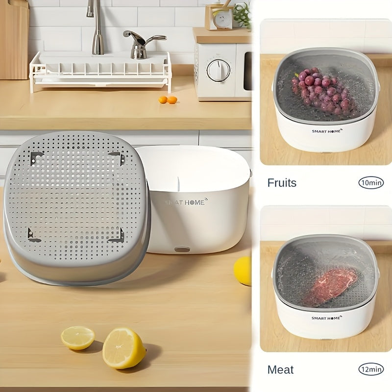 Electric Fruit and Vegetable Cleaner for Smart Homes Dual-Layer Suction Cup Durable ABS