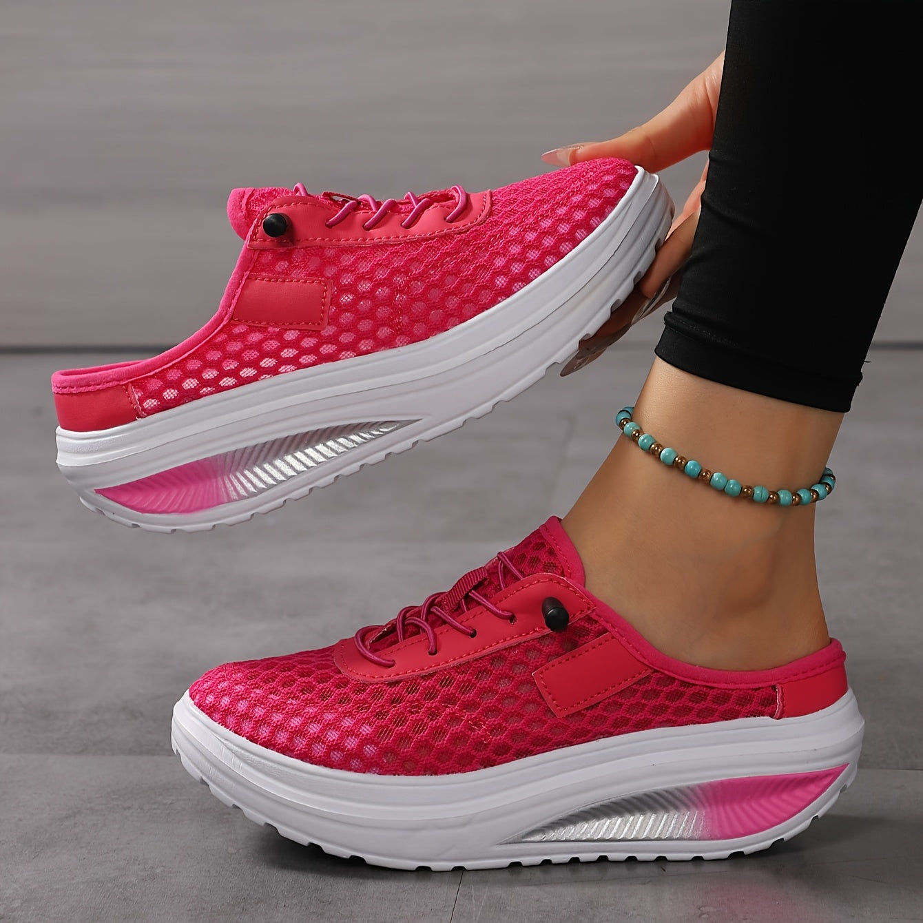 Women’s Breathable Mesh Casual Sneakers Low-Top Slip-On Shoes for All-Season Comfort
