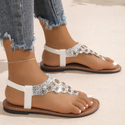 Women's Bohemian Tribal Slip-On Sandals Open-Toe Ankle Strap Synthetic