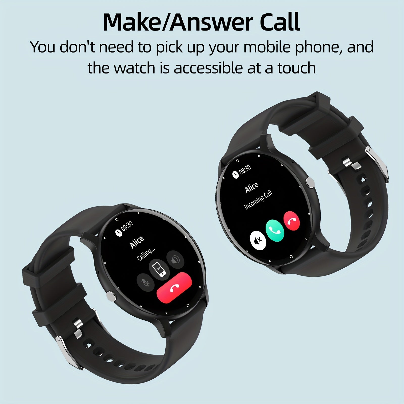 Outdoor Fitness Smartwatch for Men and Women with Touch Screen Call and Fitness Tracking