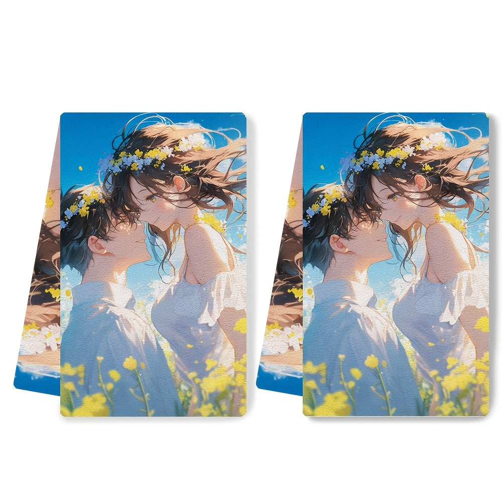 2 piezas de toallas de cocina ultra suaves 16x24 pulgadas, toallas absorbentes para platos y manos