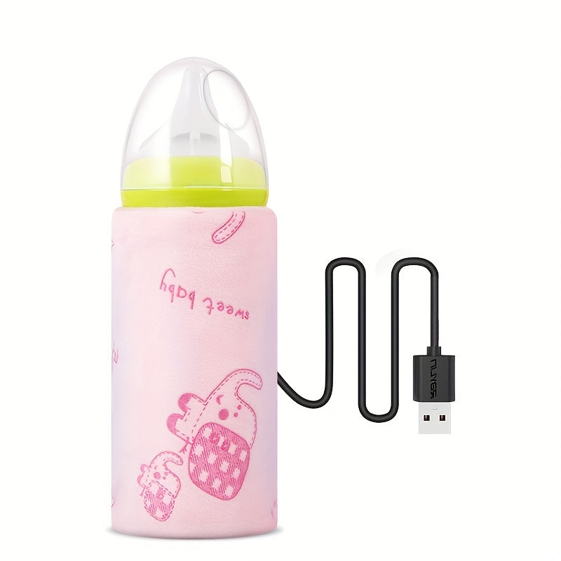 Portable USB Car Baby Bottle Warmer with Constant Temperature Insulation Cover