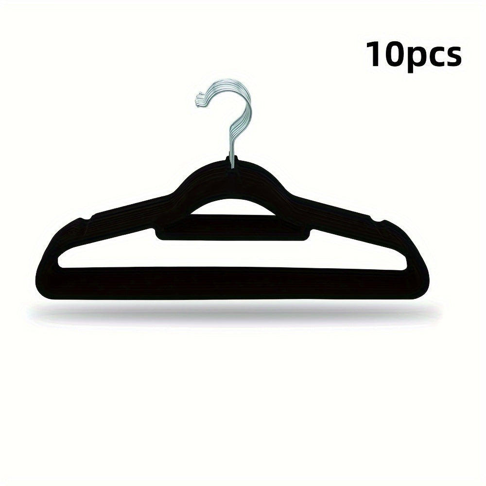 Set of 10 Non-Slip Velvet Hangers for Shirts and Pants with 360° Swivel Hooks