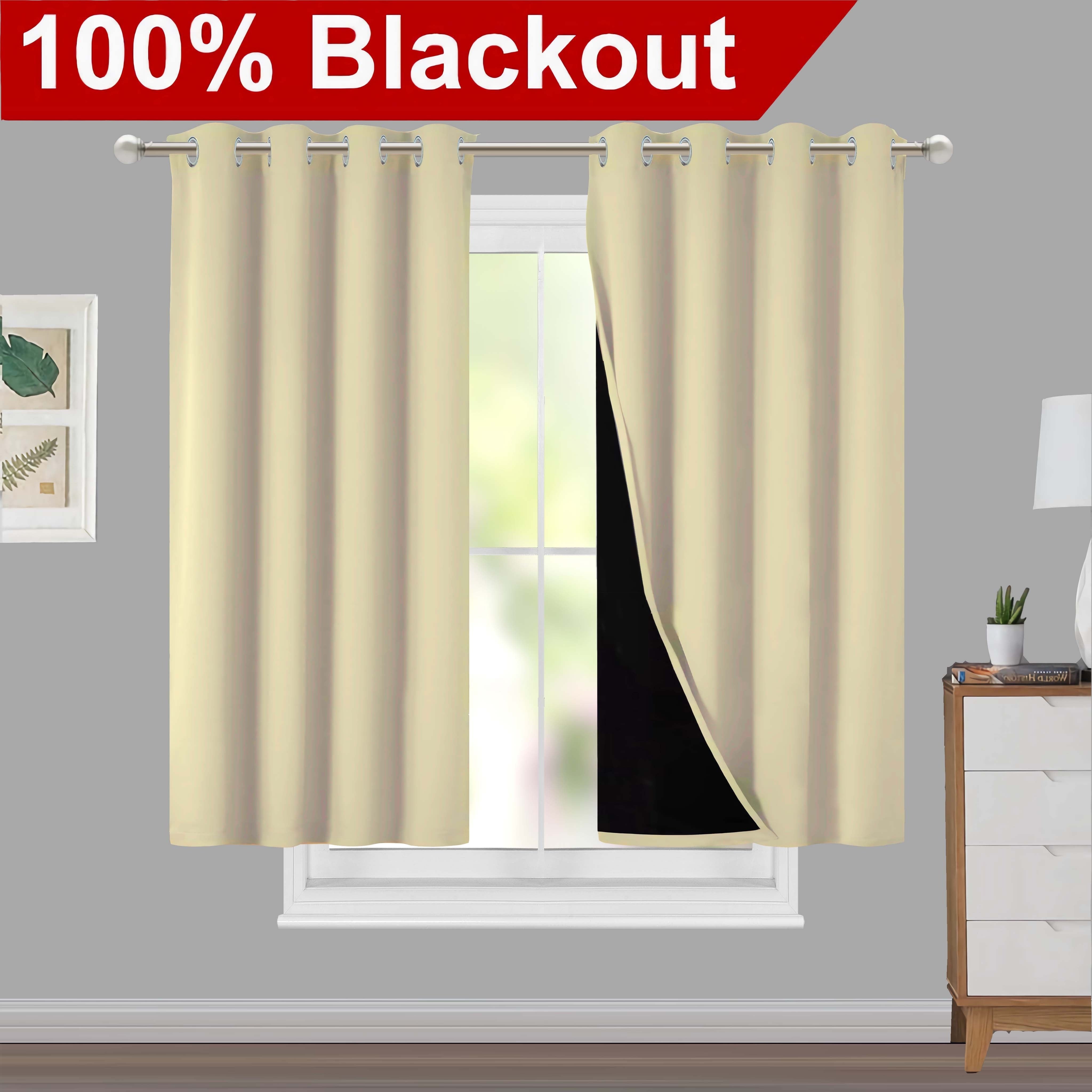 Blackout Curtains for Living Rooms and Bedrooms, Light-Blocking, Thermal Insulated