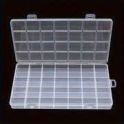 Clear Plastic Jewelry Organizer with 28 Compartments for Earrings Rings Necklaces