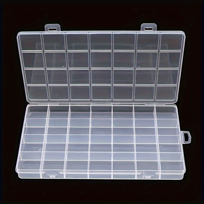 Clear Plastic Jewelry Organizer with 28 Compartments for Earrings Rings Necklaces