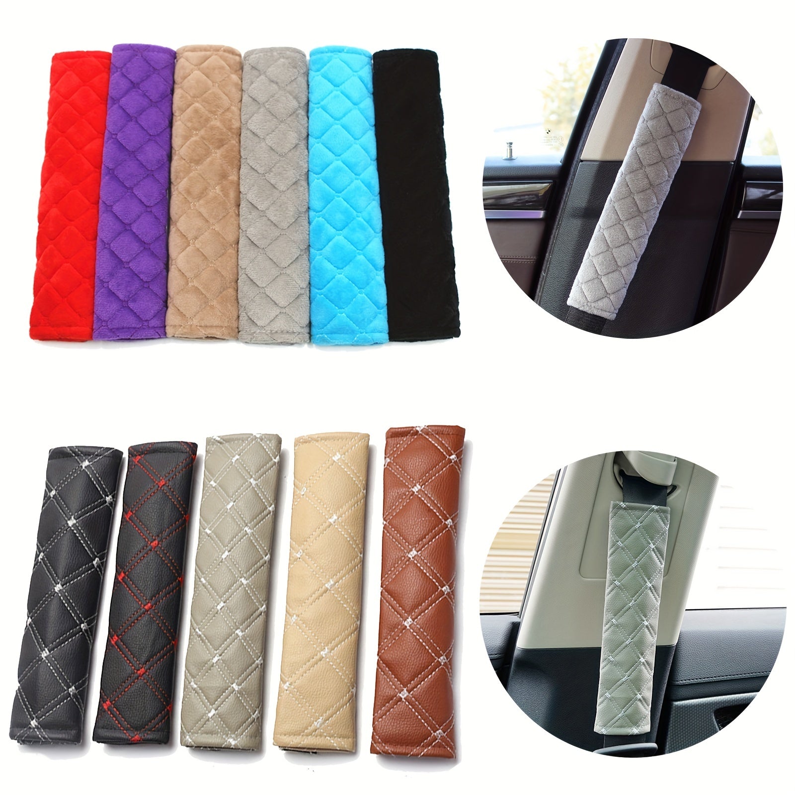 Car Seat Belt Pads Cover, Soft Shoulder Strap Protector for Comfort