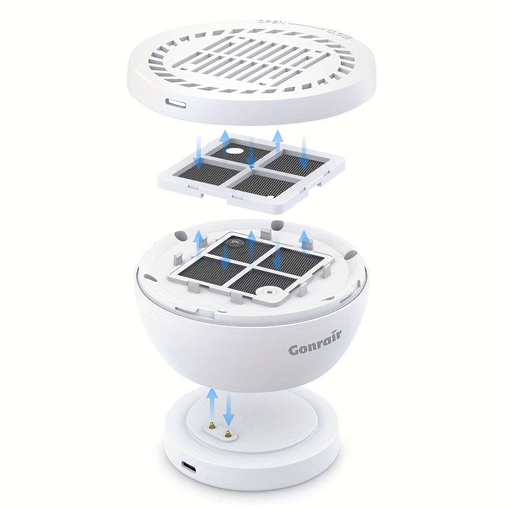 Meva va sabzavotlar uchun portativ vodorod suvi ionizatori - 4000mAh lityum batareyali USB quvvatlanadigan tozalash qurilmasi, yuqori samarali filtratsiya tizimi, oq ABS dizayni, oziq-ovqat uchun xavfsiz