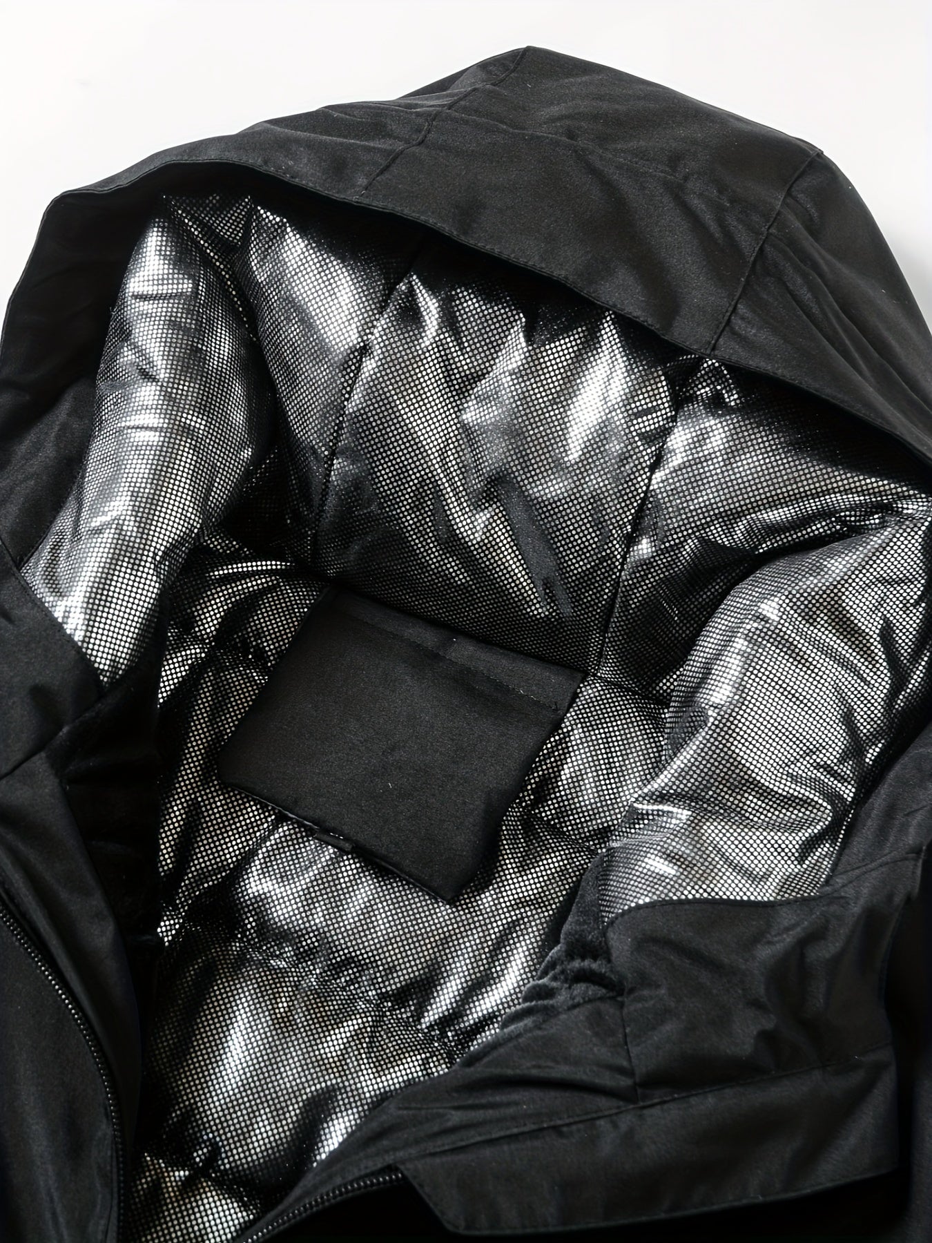 Plus Size Women's Colorblock Long Sleeve Zip Up Hooded Puffy Jacket