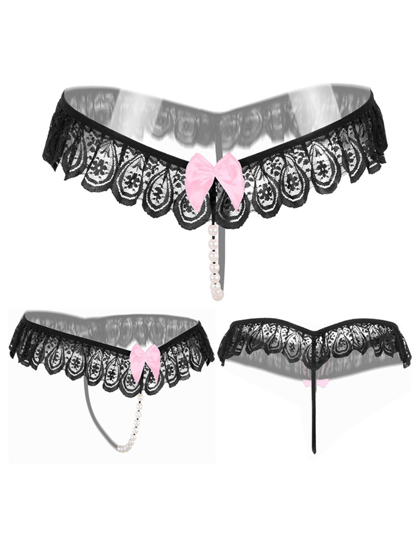 5-dona Sexy Lace Thongs va G-stringlar, qulaylik va yaqin lahzalar uchun