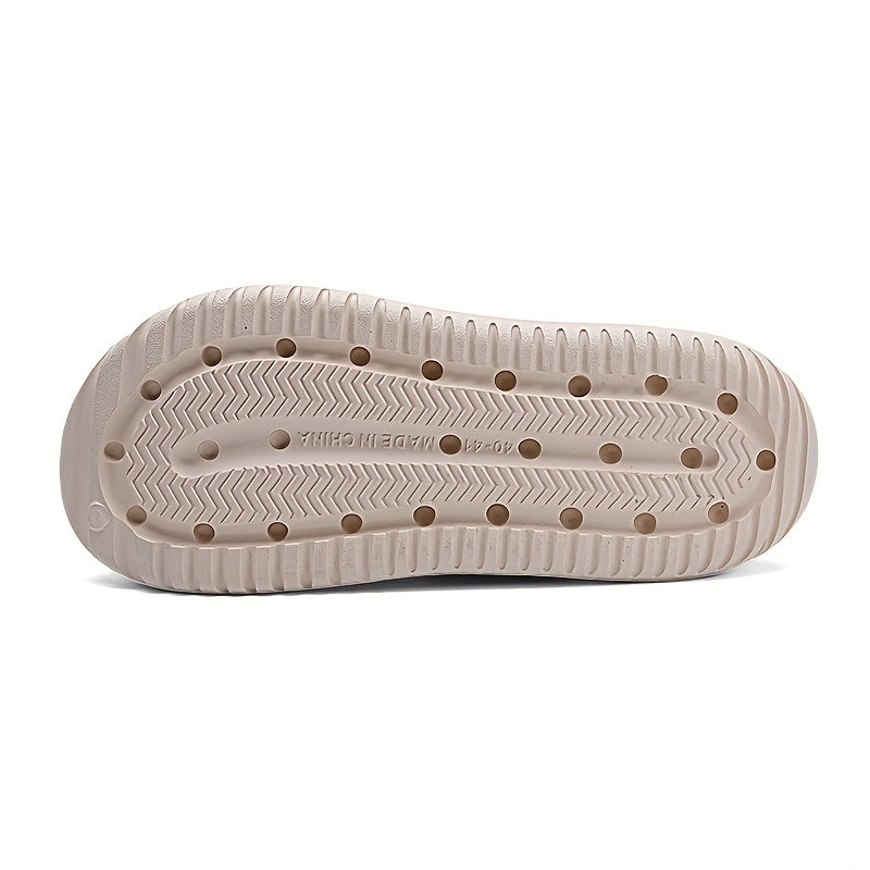 Men's EVA Clogs with Alphabet Design Breathable Slip-On Garden Shoes with Yellow Strap