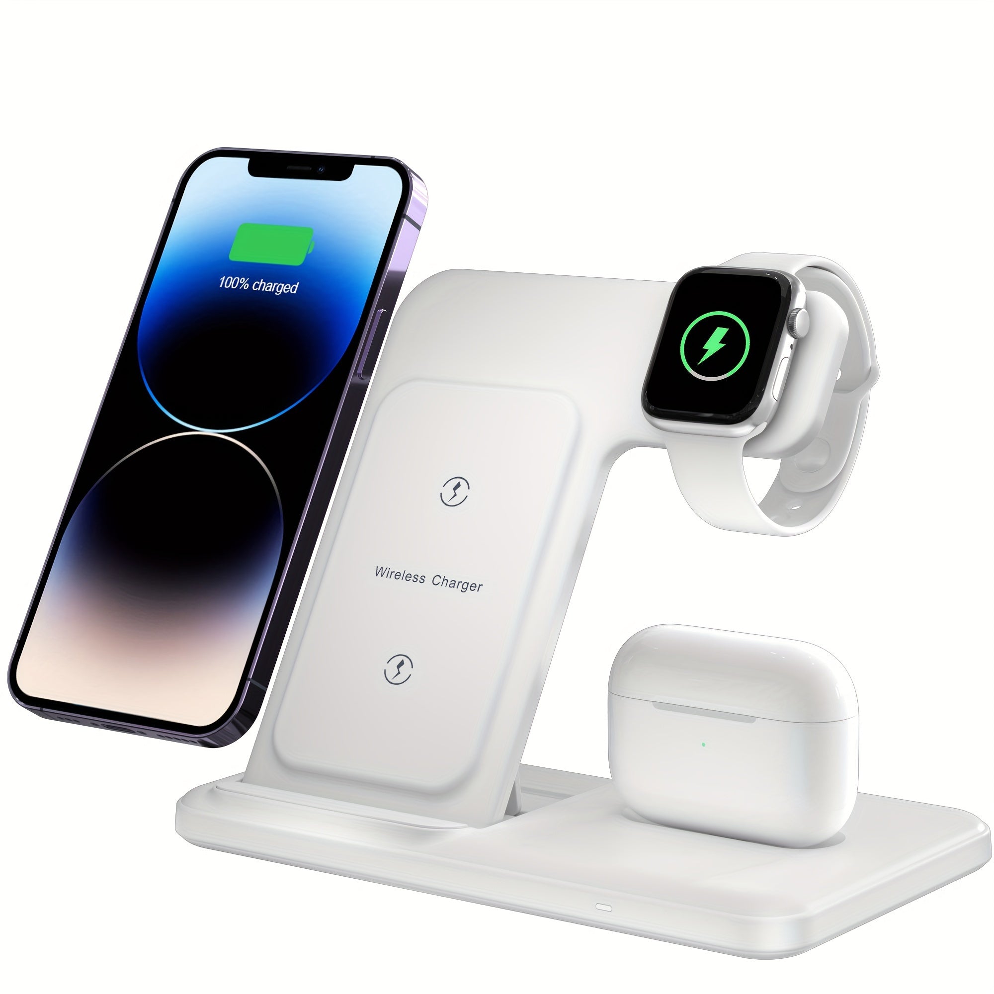 3-in-1 Wireless Charging Station for iPhone iWatch AirPods Fast Charging Dock