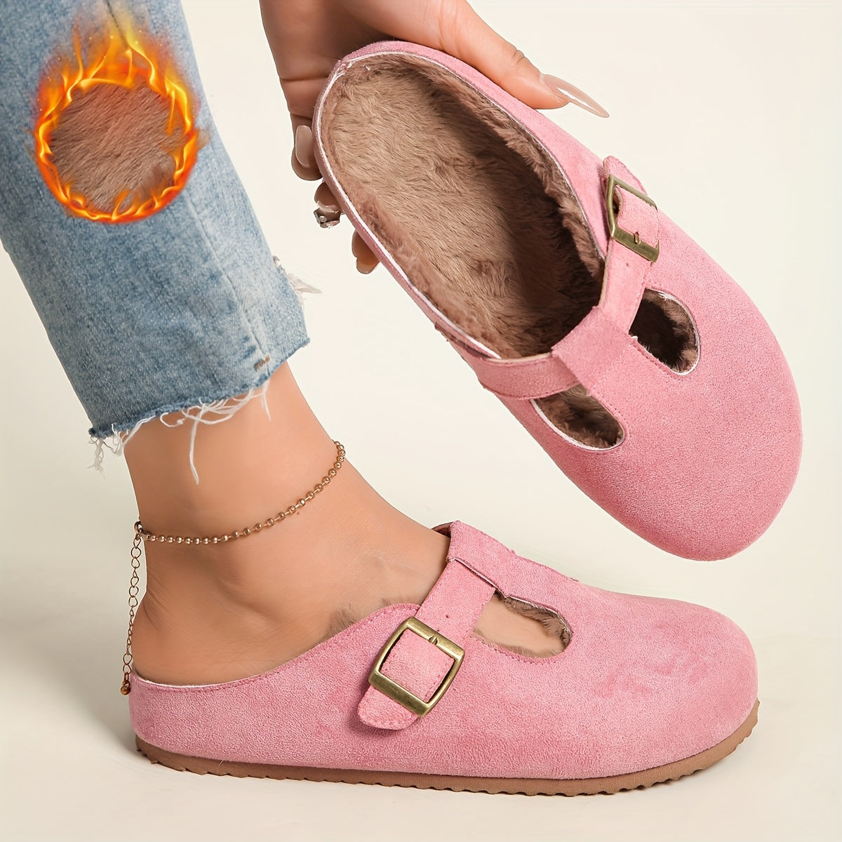 Women's Thick-Soled Mules Slip-On Comfortable Breathable Casual