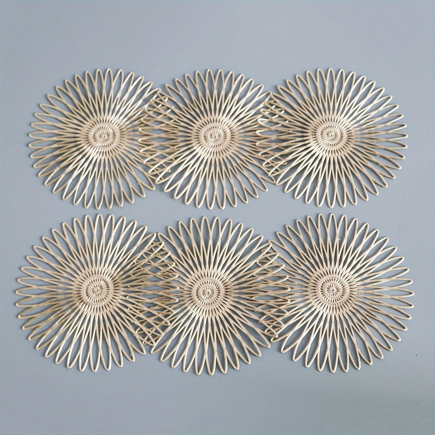 6 ta PVC 5 dyuymli bo'sh ko'za to'plami, ish stoli himoyasi uchun, sirpanmaydigan, issiqqa chidamli, uy bezaklari.