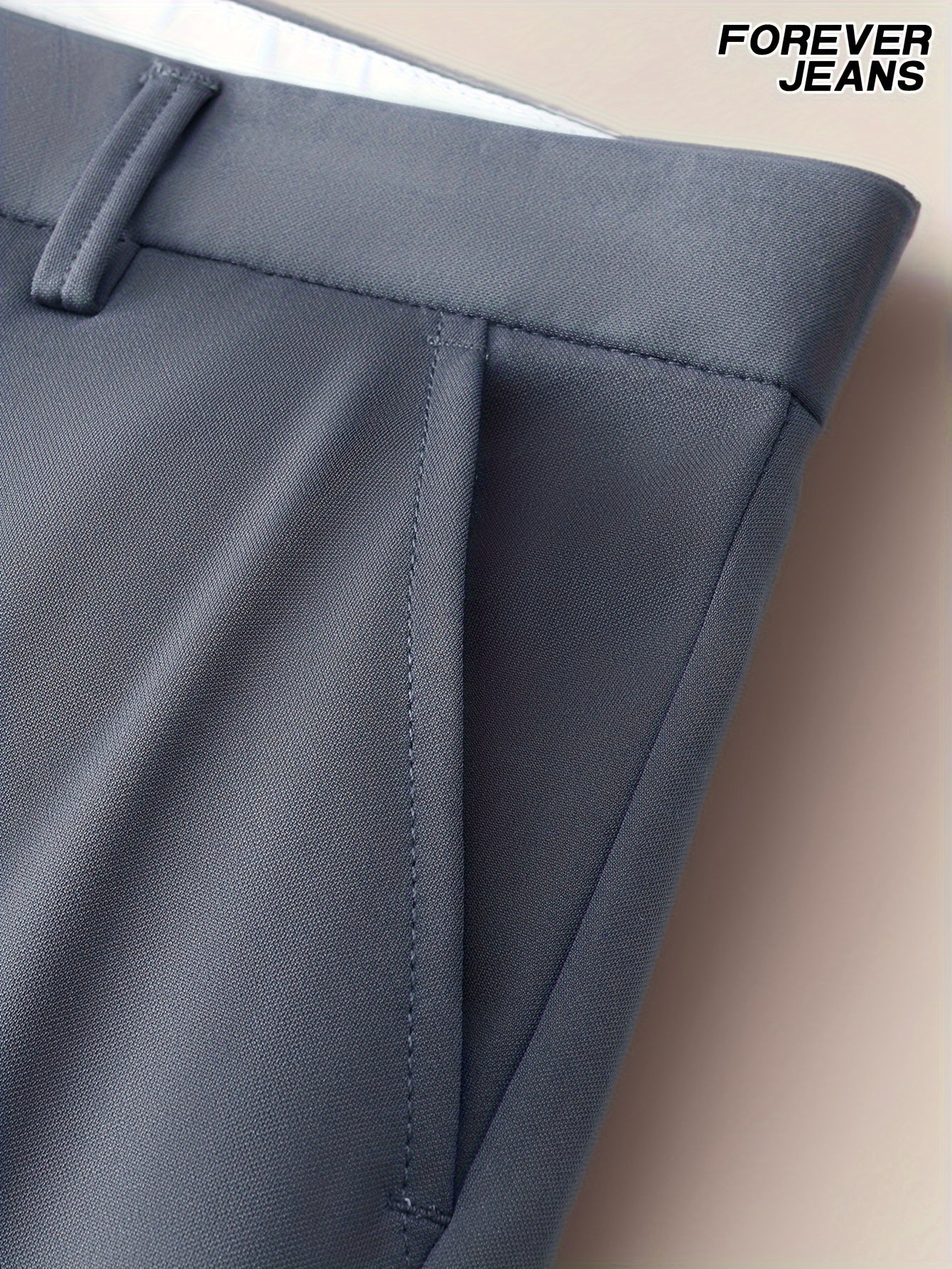 Мужские черные классические брюки из эластичного полиэстера и спандекса для офиса и работы